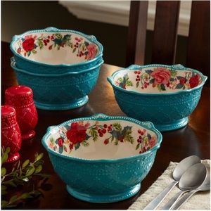 The Pioneer Woman 4-piece Cheerful Rose Bowl Set